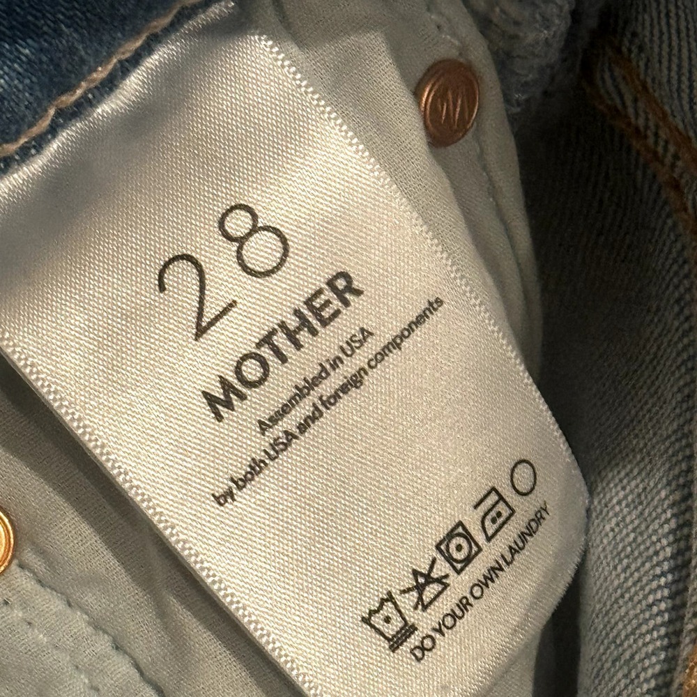 Mother The Mid Rise Dazzler Ankle Fray Jeans In Riding The Cliffside Size 29 NWT - Picture 12 of 13